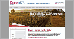 Desktop Screenshot of dixonhomes-huntervalley.com.au