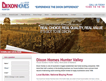 Tablet Screenshot of dixonhomes-huntervalley.com.au